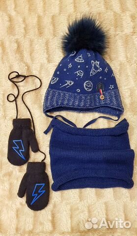 Зимняя шапка и снуд р-р 48-50