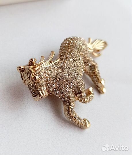 Ralph Lauren брошь лошадь паве