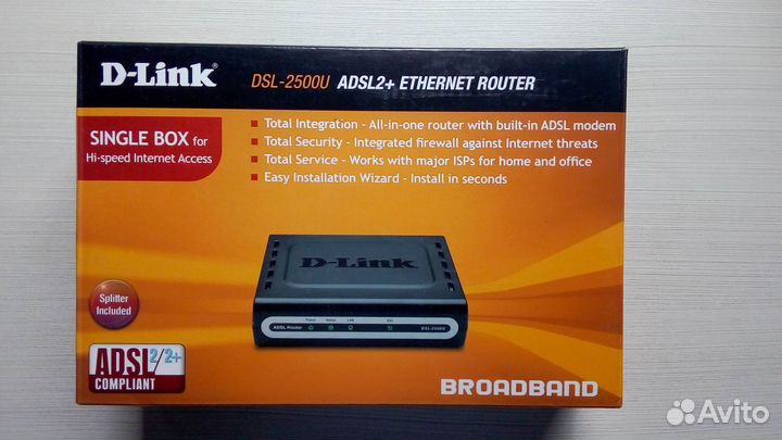 Роутер D-Link DSL-2500U adsl2+ Ethernet Router