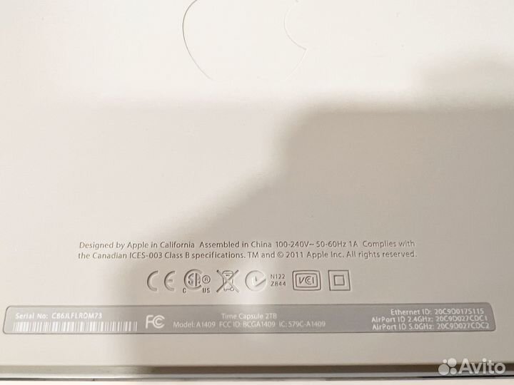Роутер Apple Time capsule 2Tb A1409
