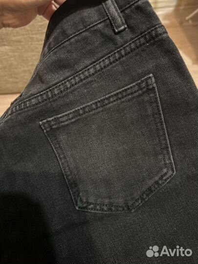 Джинсы прямые широкие черные