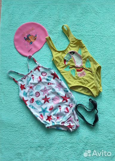 Купальник, шапочка, очки для плавания