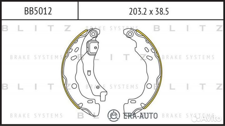 Blitz BB5012 Колодки тормозные барабанные зад