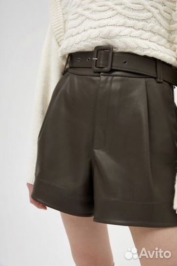 Шорты из экокожи