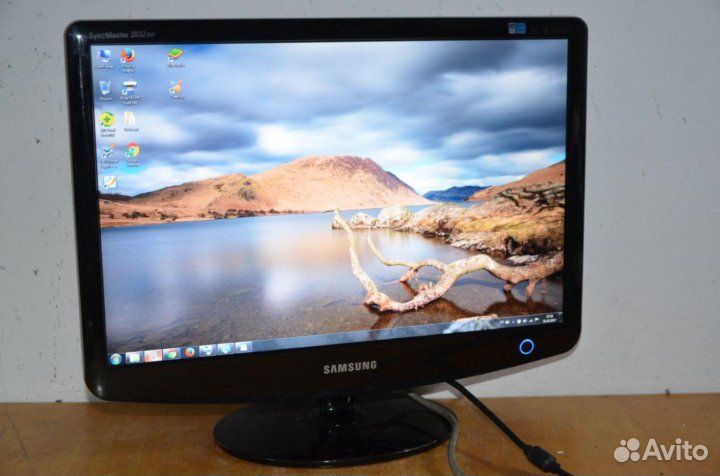 LOC/Самсунг широкоформатный монитор рабочий 19