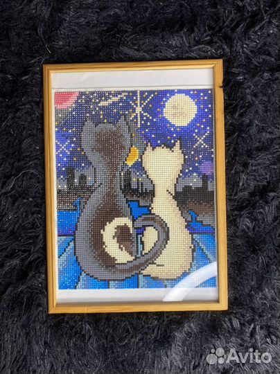 Картина из алмазной выкладки в раме