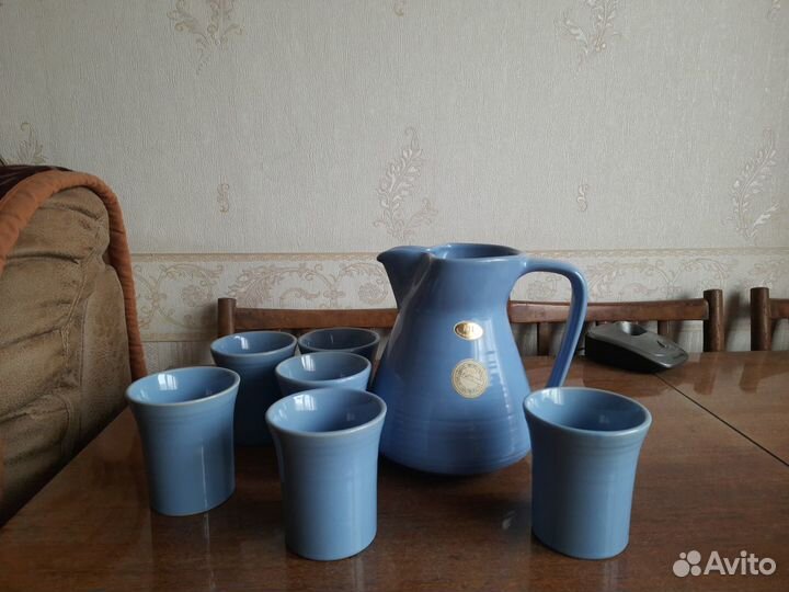 Новый набор кувшин и 6 стаканов, Югославия, торг