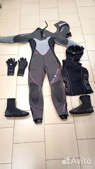 Гидрокостюм, шлем, майка, перчатки, боты