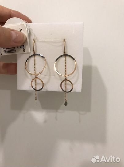Серьги золото,585,новые