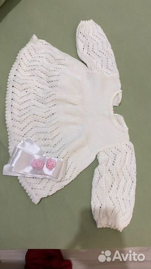 Вязаное платье детское 80