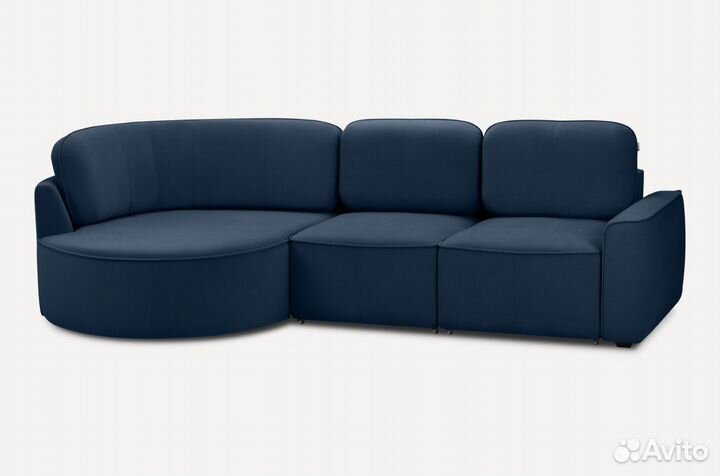 Угловой диван Шера Velvet Blue