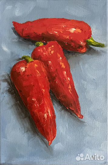 Картина маслом Перцы