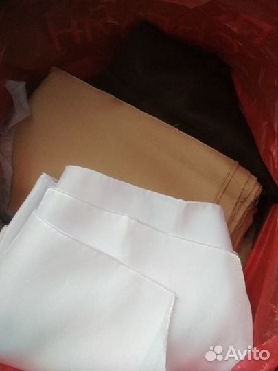 Отрезы, остатки различных видов тканей