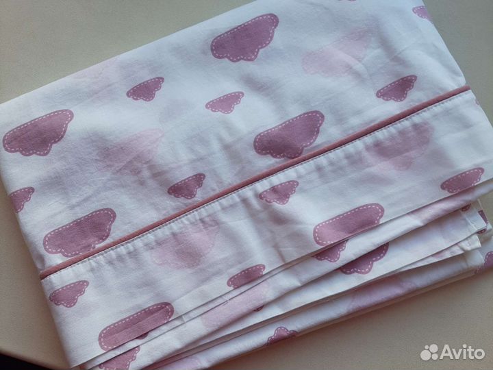 Детская простынь в облачки х/б La redoute