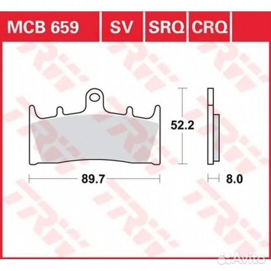 Тормозные колодки TRW MCB659 gsxr1300 ZX12 ZX6 ZX9