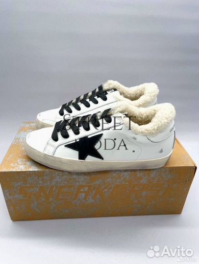 Кеды Golden Goose Superstar с мехом