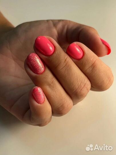 Маникюр гель-лак наращивание