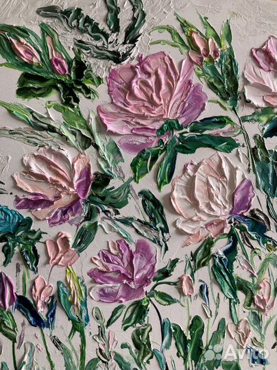 Картина маслом на холсте 30 на 40 «Нежное утро»