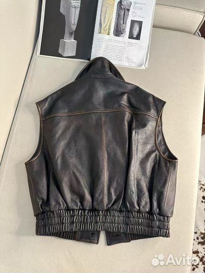 Жилет кожаный Miu Miu