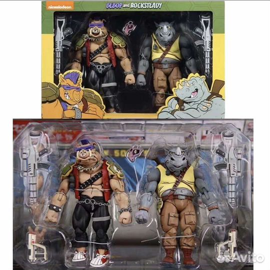 Черепашка-ниндзя рокстеди и бибоп Neca