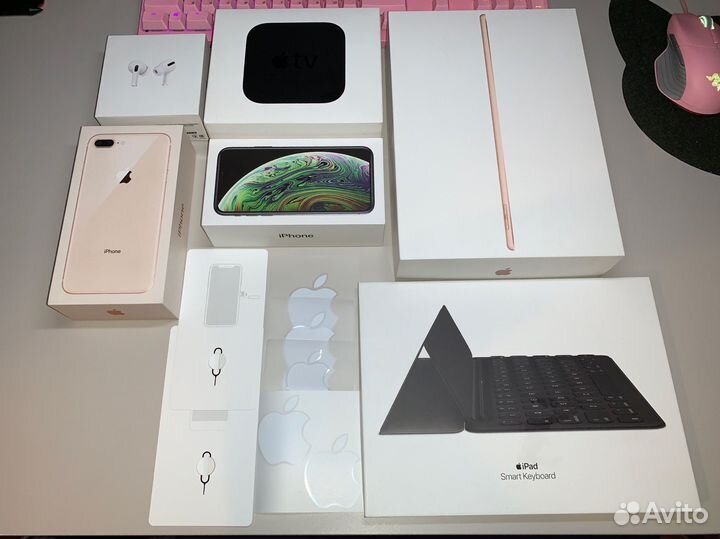 Коробки от apple tv iPhone iPad