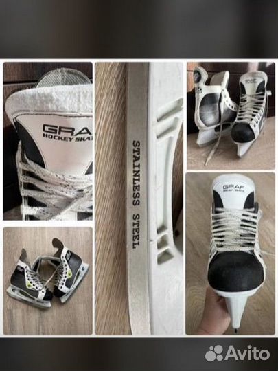 Коньки хоккейные graf 105 размер 39