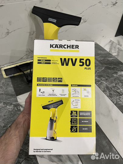Аккумуляторный стеклоочиститель Karcher WV50 plus