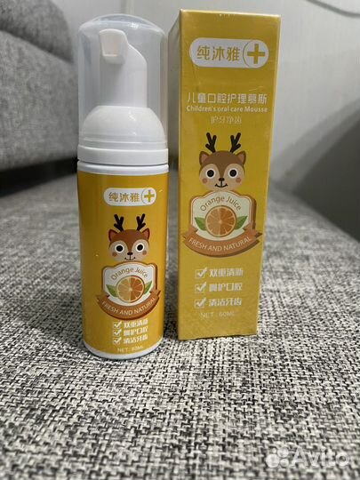 Детская зубная паста-мусс