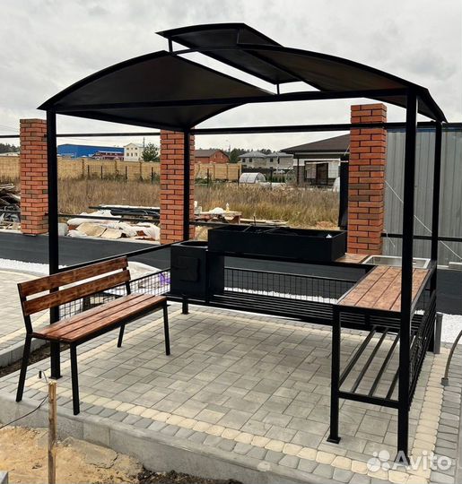 Мангал с печью