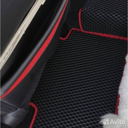 Коврики EVA 3Д на Веста 1 черный+черный