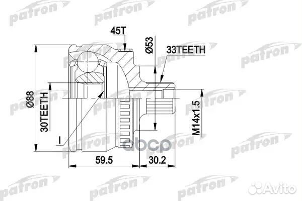 ШРУС PCV1239 patron