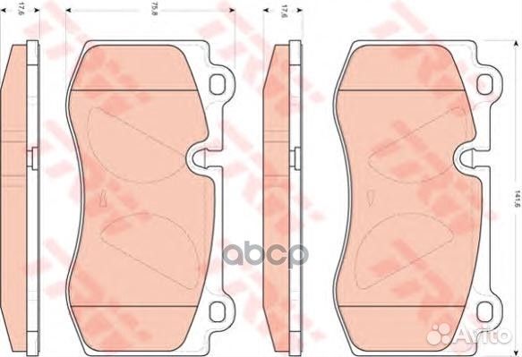 Колодки тормозные дисковые перед GDB1733ZFR ZF