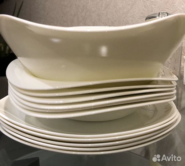 Набор белой столовой посуды luminarc volare