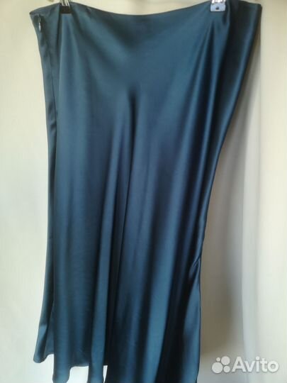 Атласная юбка massimo dutti L новая