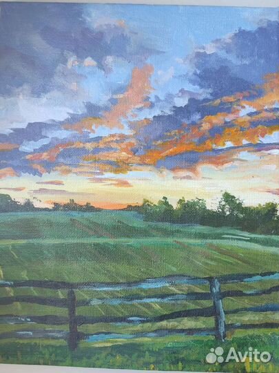 Картина акрилом на холсте 