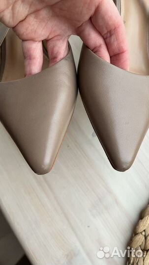 Туфли слингбэки 39 натуральная кожа