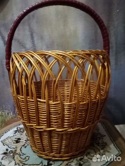 Корзина плетеная лоза и береста 4шт