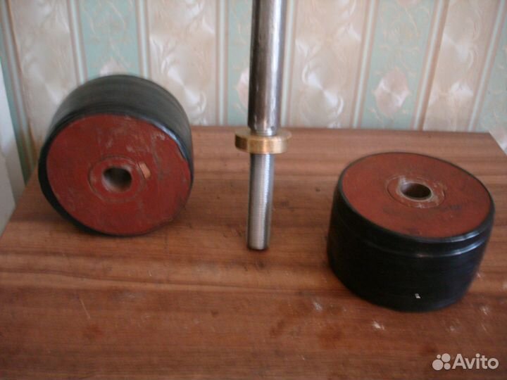 Гантели 16 кг, штанга малая