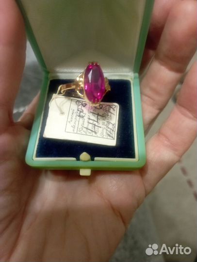 Новое кольцо с рубином 583 размер 19, Рига