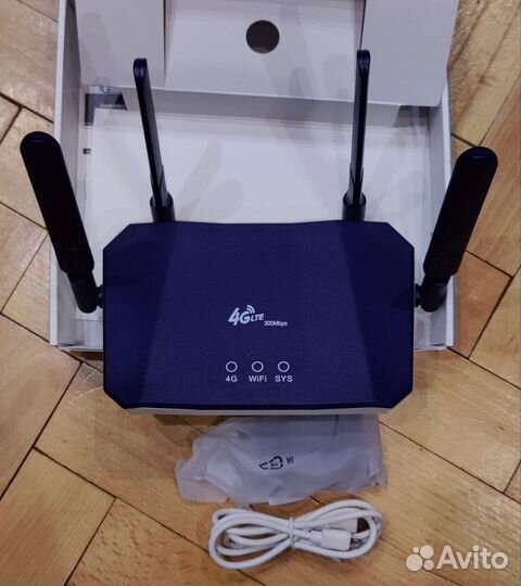 Роутер wi-fi с поддержкой сим карт 4g, 300Mbps