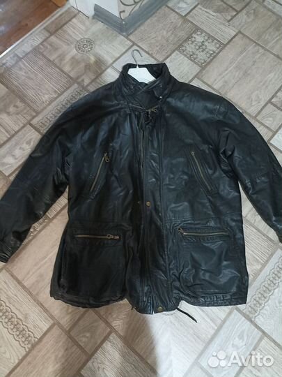 Кожаная куртка мужская 50 52 бу