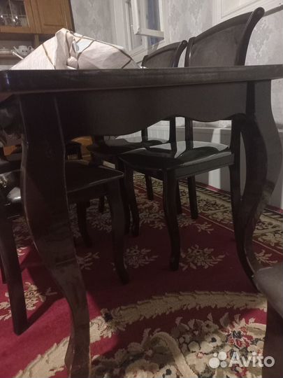 Стол со стульями бу