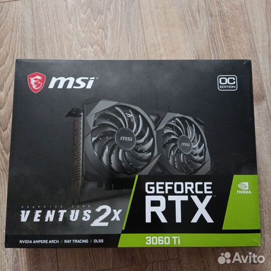 Видеокарта msi ventus 2x rtx 3060 ti (не LHR)