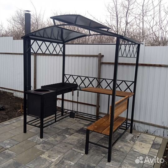 Мангальная зона под крышей