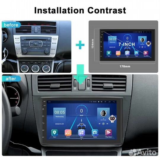 Магнитола Android. Gps. Новая Гарантия Podofo