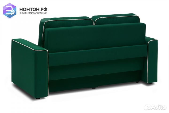 Диван еврокнижка Берген изумрудный