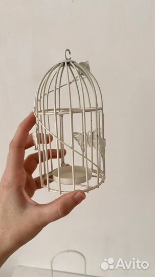 Клетка декоративная белая