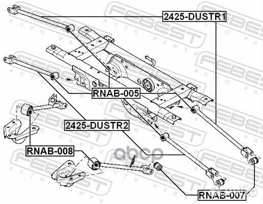 Тяга задняя поперечная передняя 2425dustr2 Febest