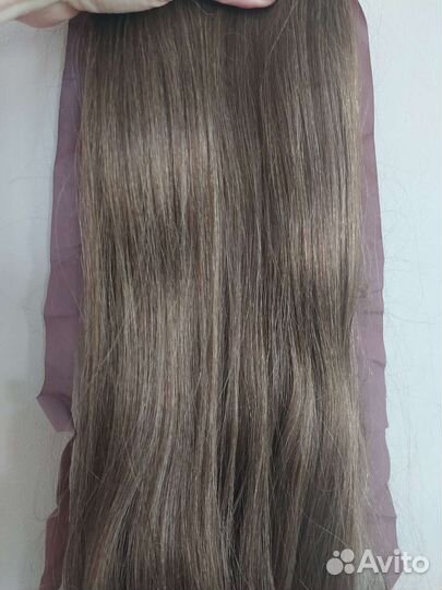 Волосы для наращивания шиньон хвост на ленте 60 см