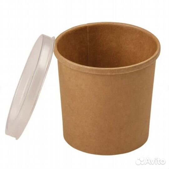 Супники крафт с крышкой